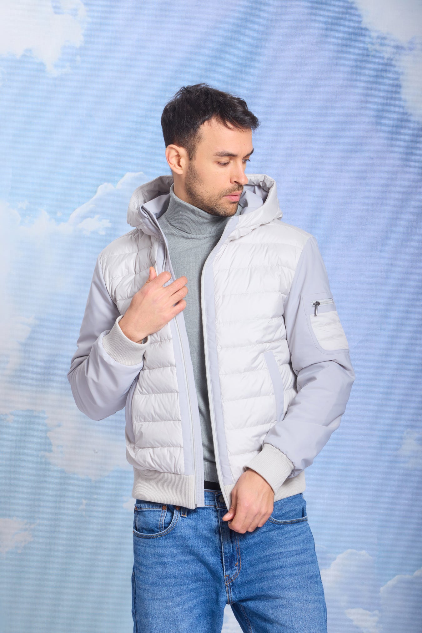Geacă pentru bărbați DENVER grey violet