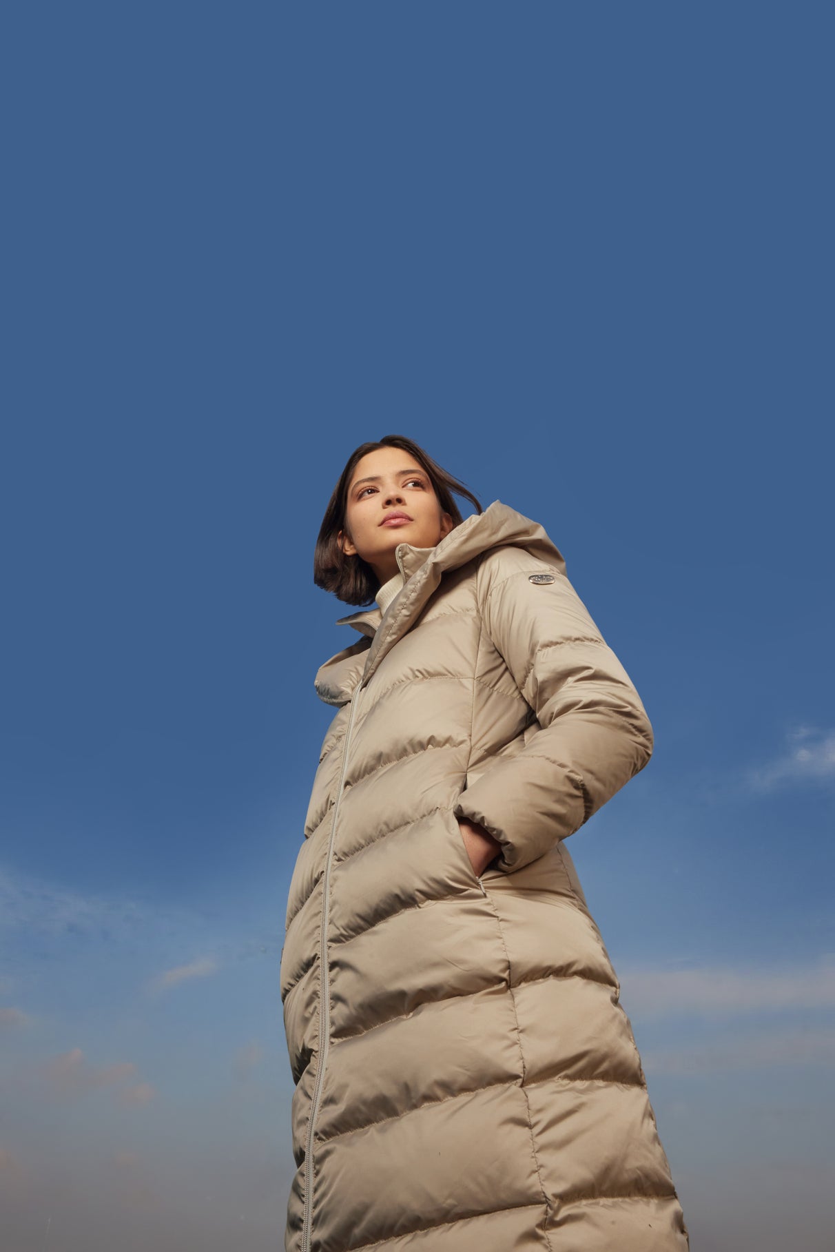 Beige YUKI women's coat