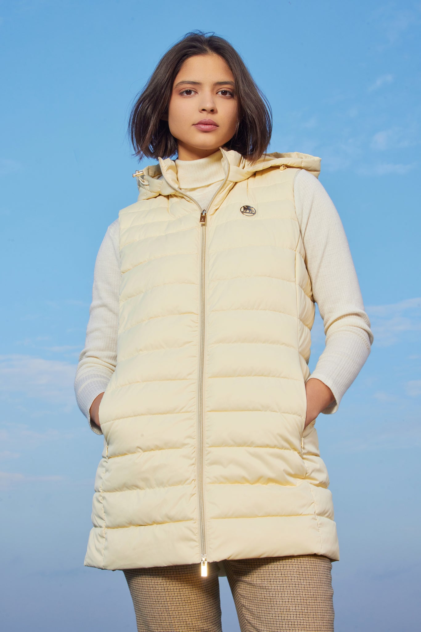 Women's vest VESTA bleached sand