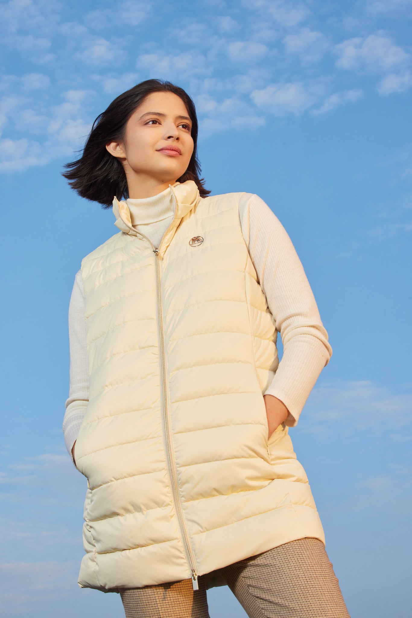 Women's vest VESTA bleached sand