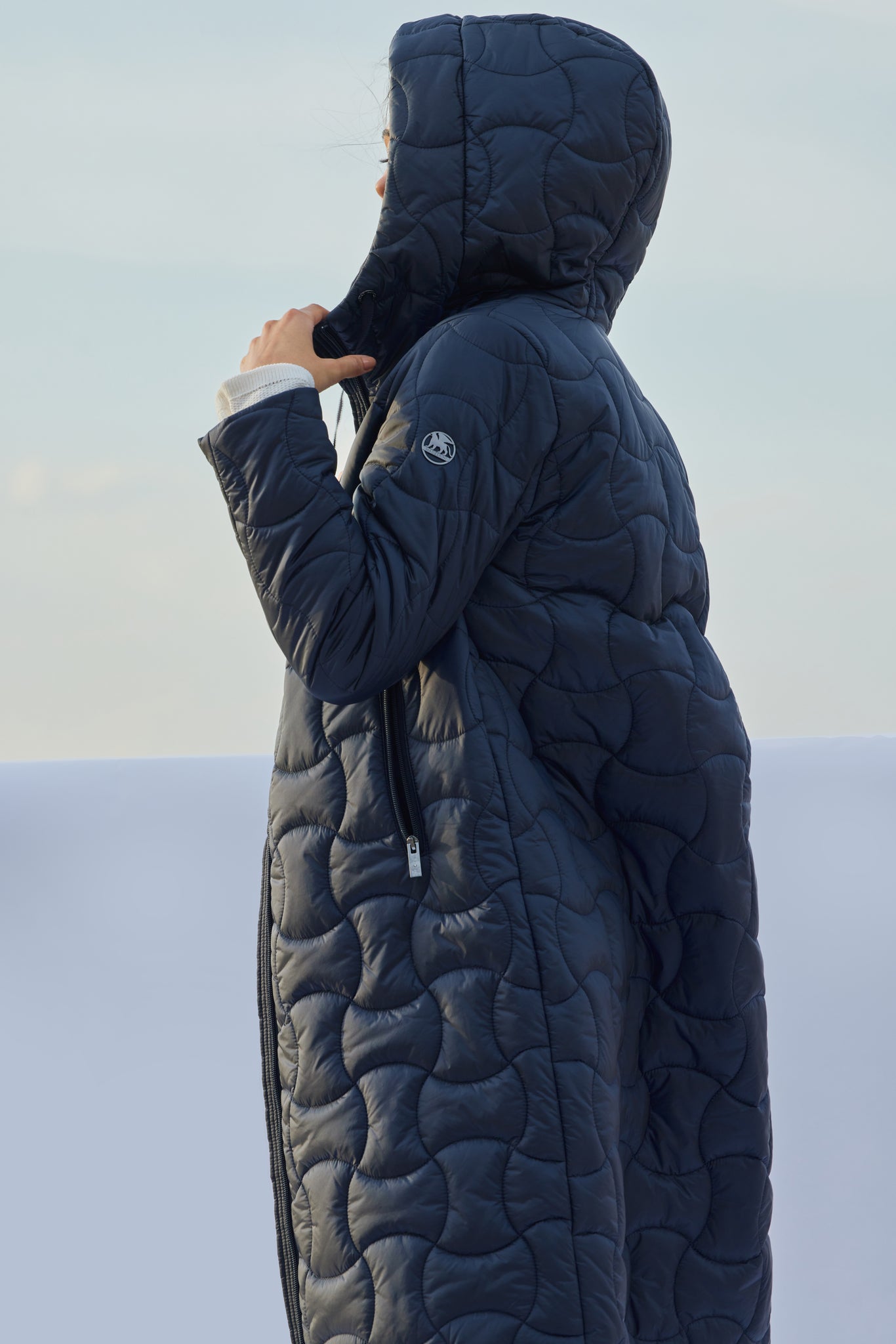 TRISY dark navy quilted coat