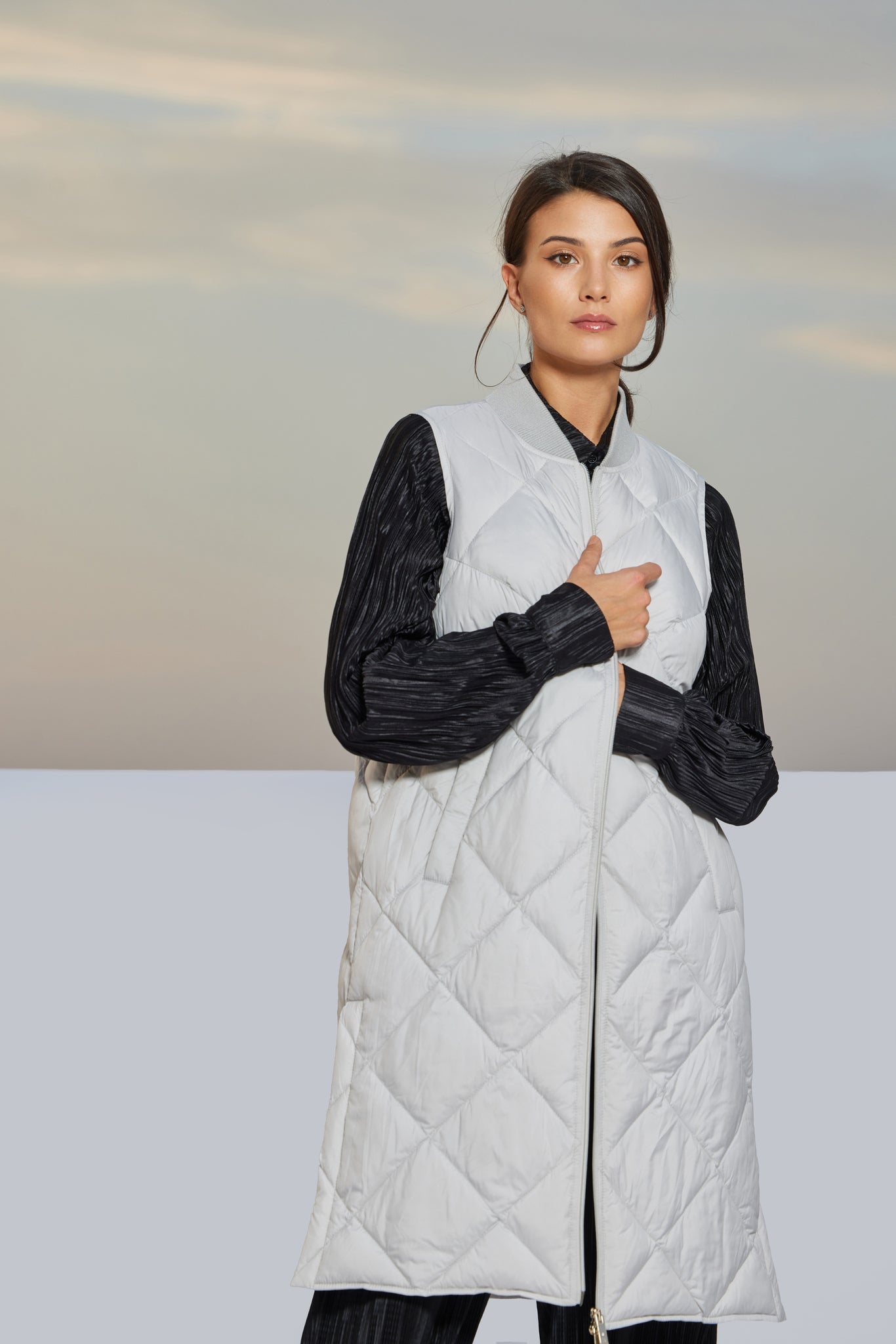 Vestă de damă SIANA grey violet