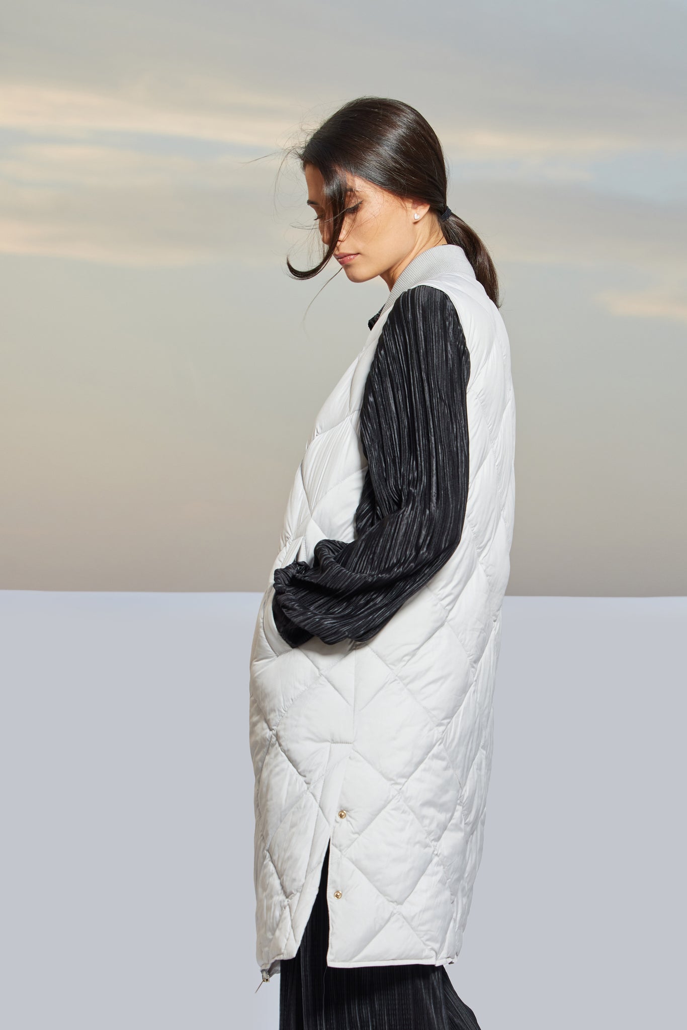 Vestă de damă SIANA grey violet