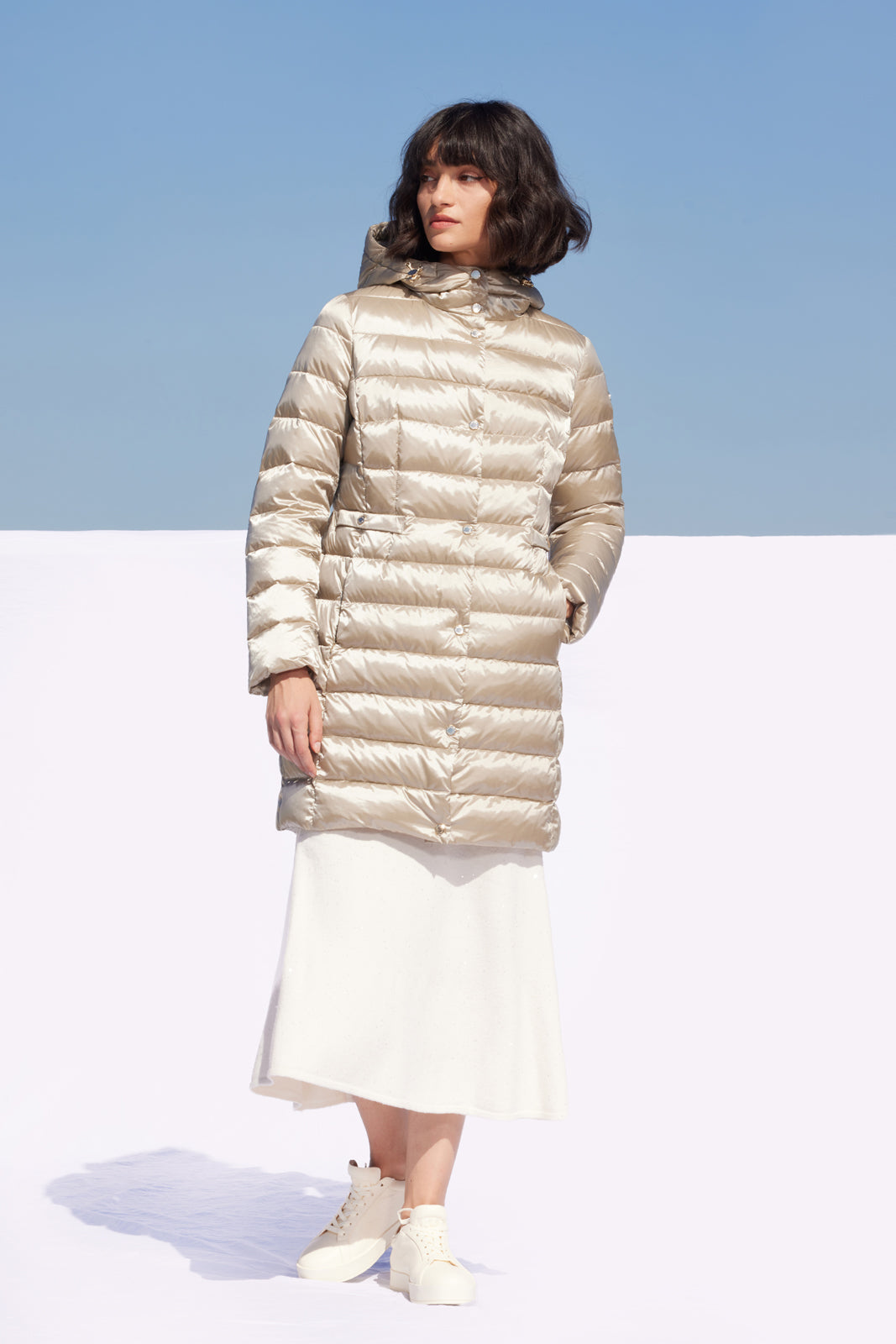 Palton de damă DL001 pearl