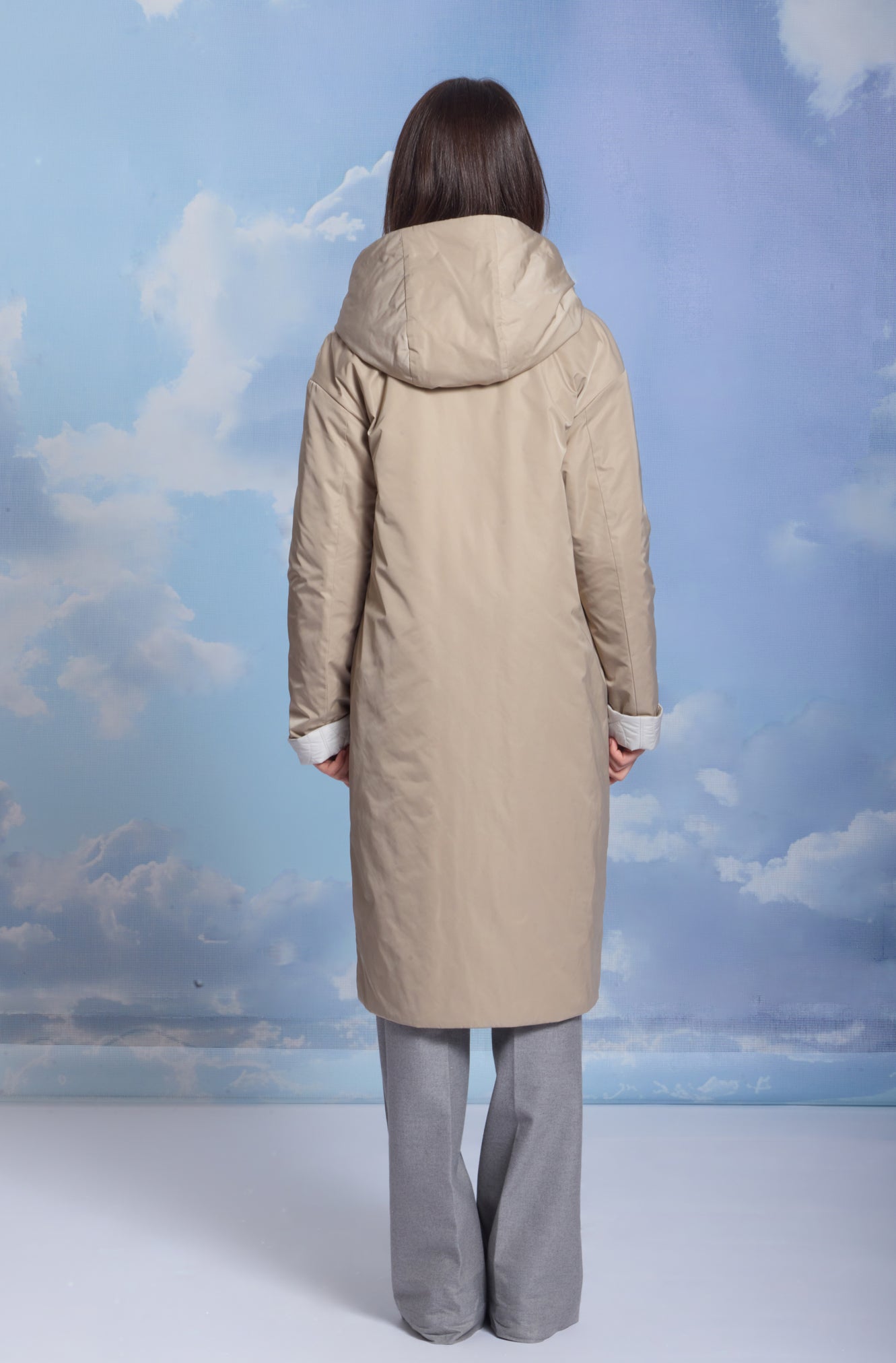 Palton damă reversibil AZA lunar rock/reverse crockery