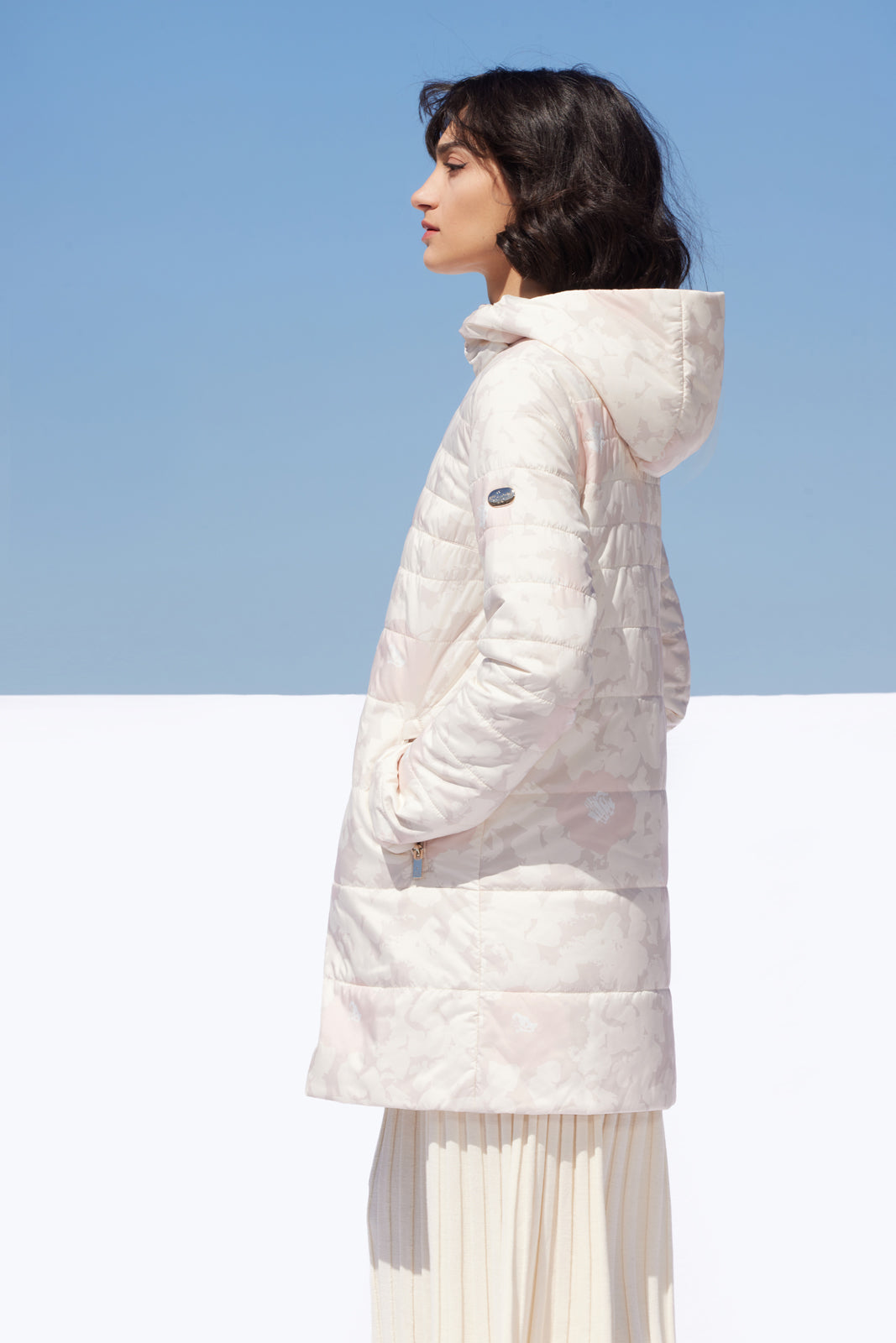 Geacă damă OLGA , reversibilă, print/stucco,