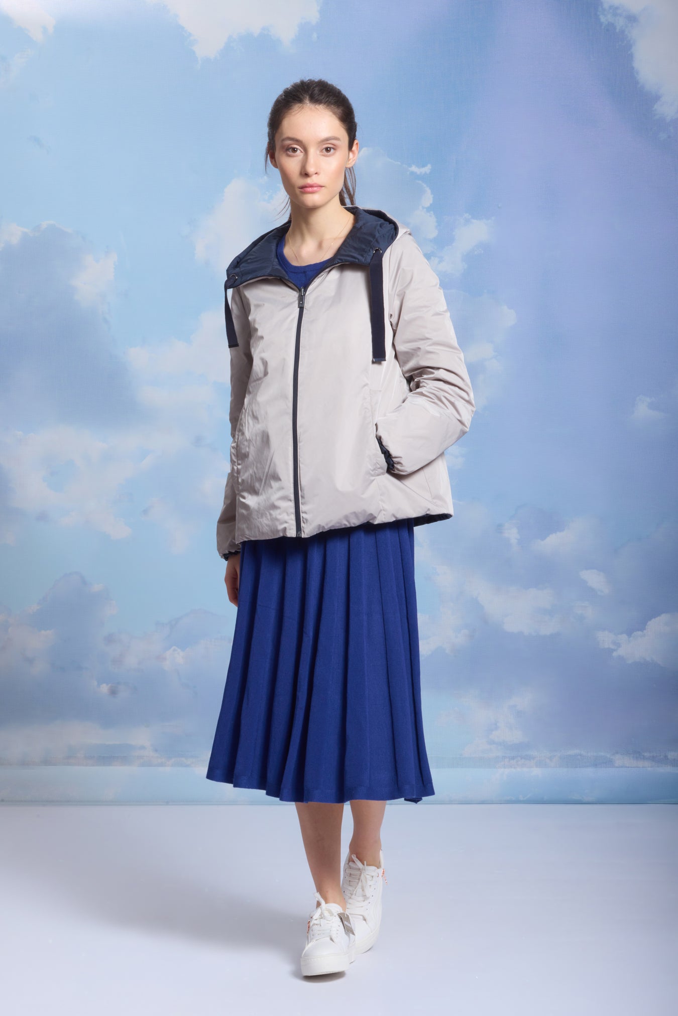 Geaca de dame AKVA dark navy/reverse stucco