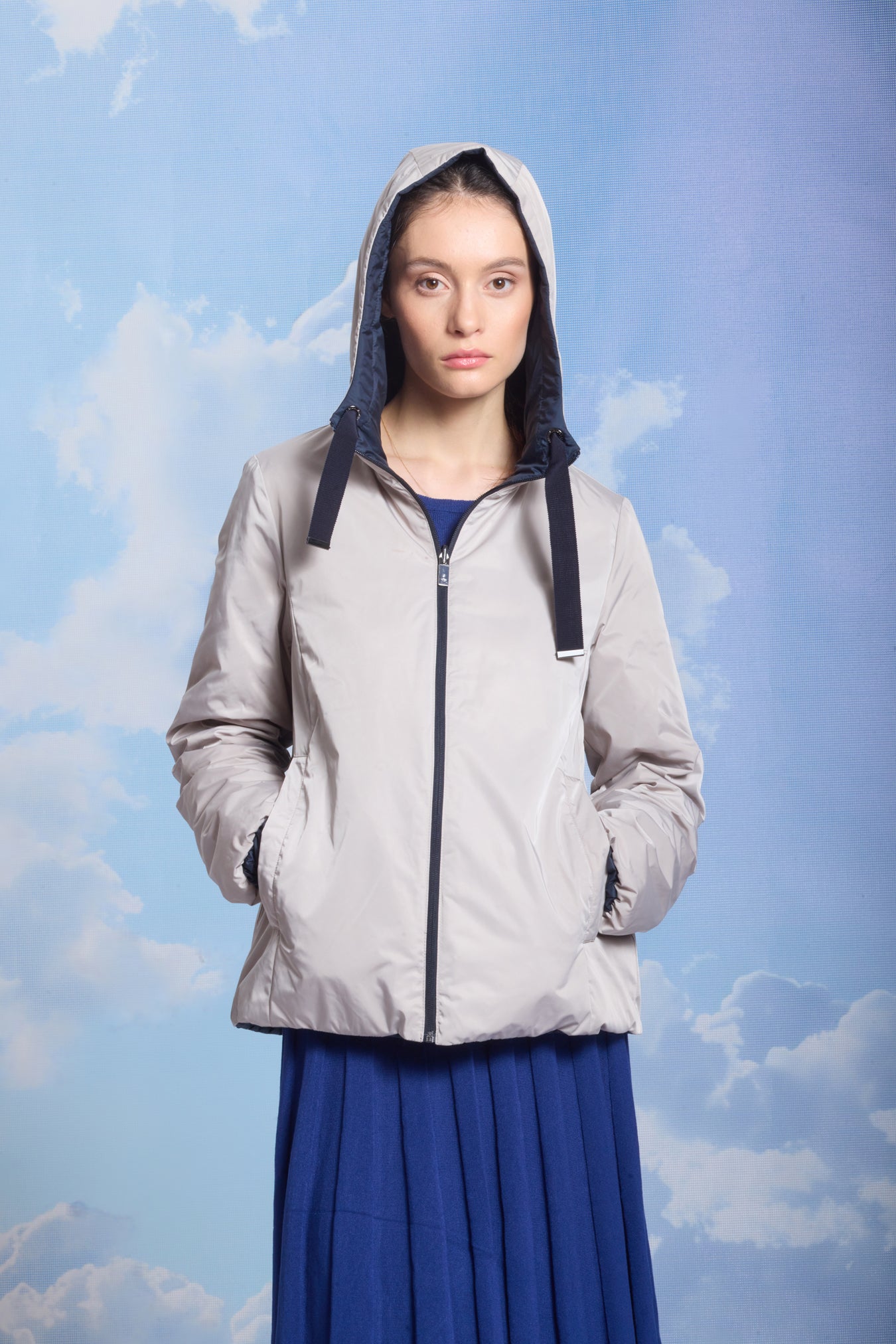 Geaca de dame AKVA dark navy/reverse stucco