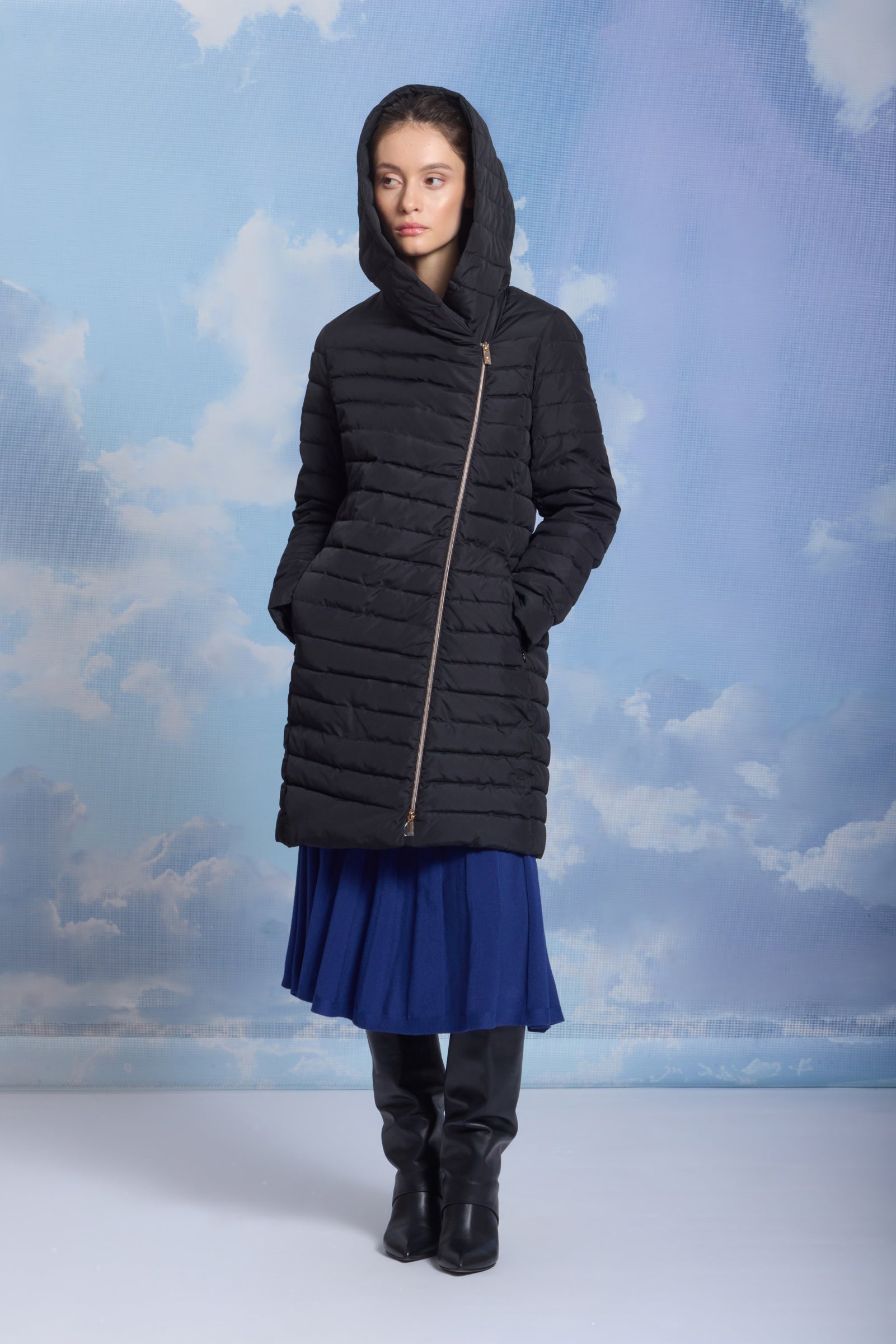 Palton de damă ROKSI dark navy