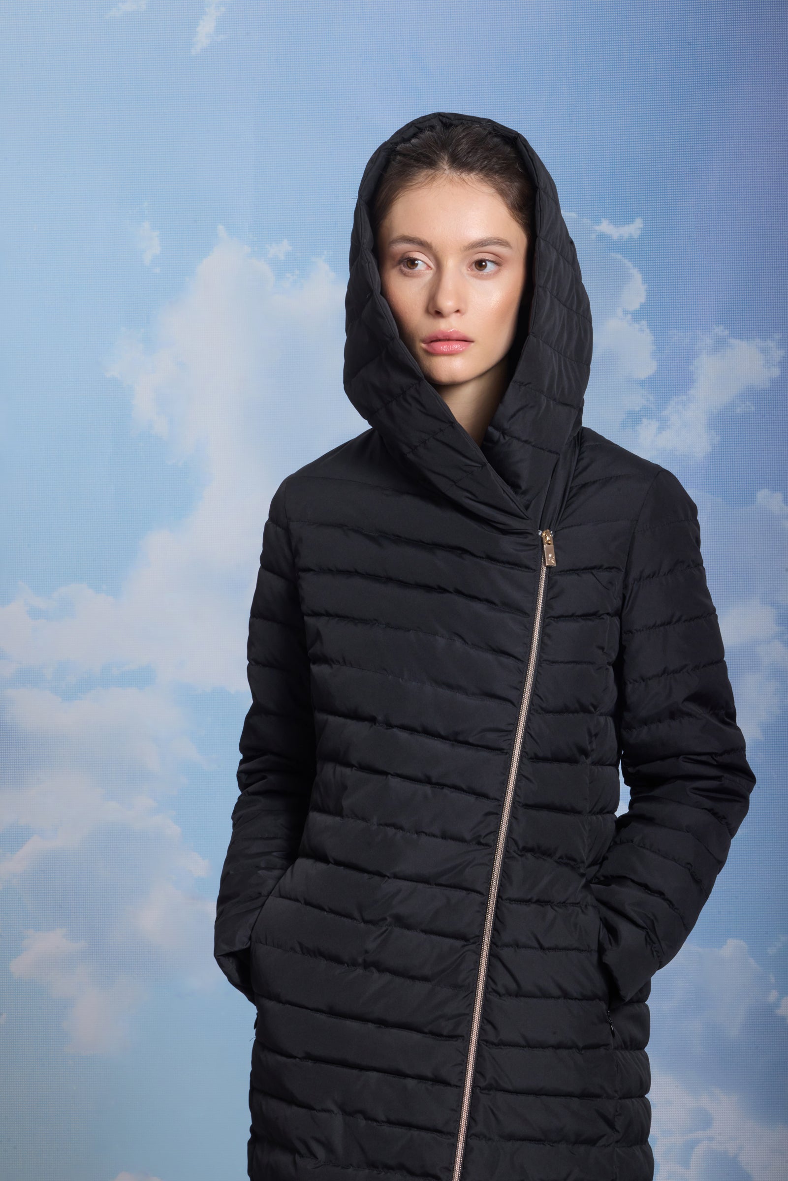 Palton de damă ROKSI dark navy