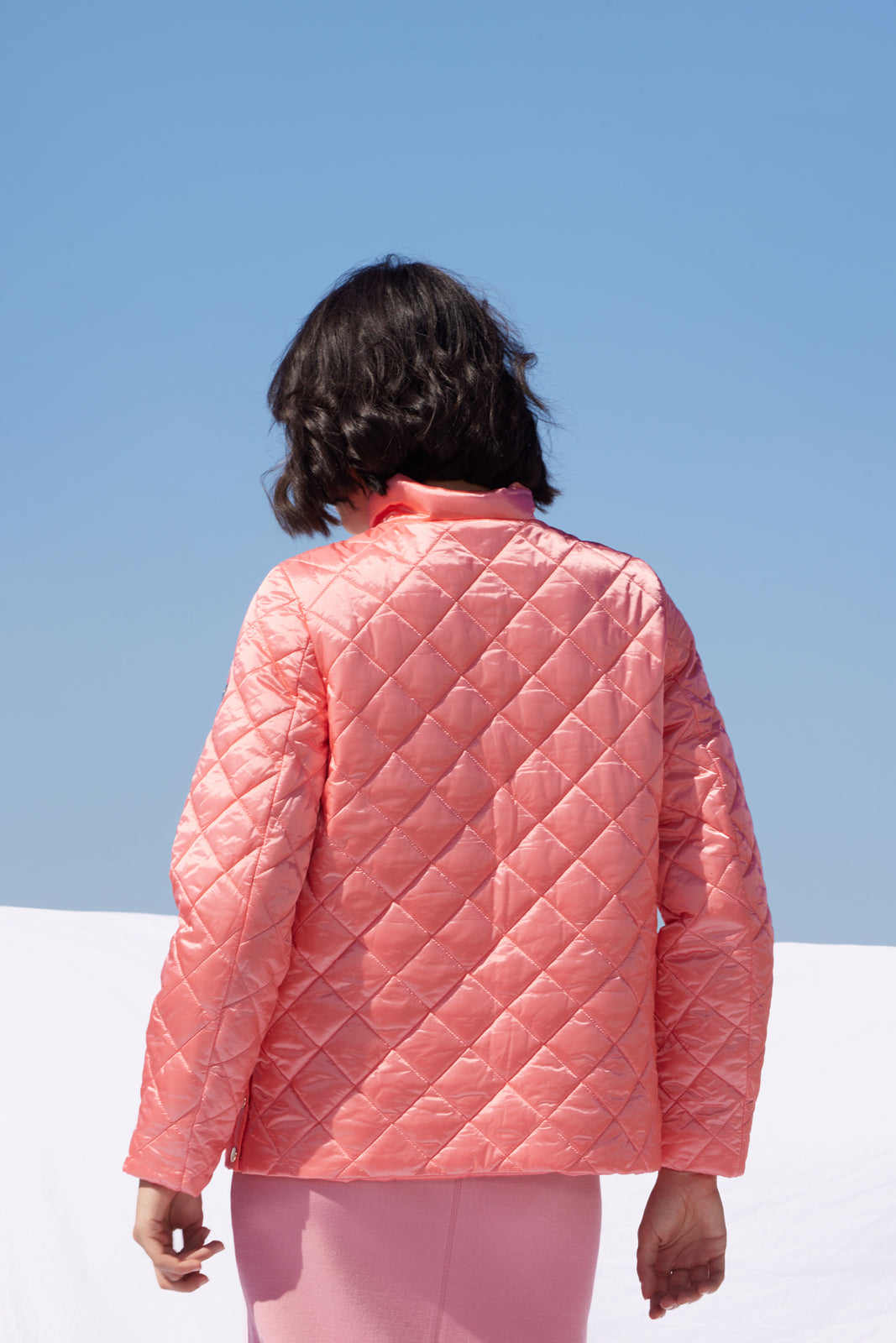 Geacă damă matlasată FULVIA – Salmon Rose