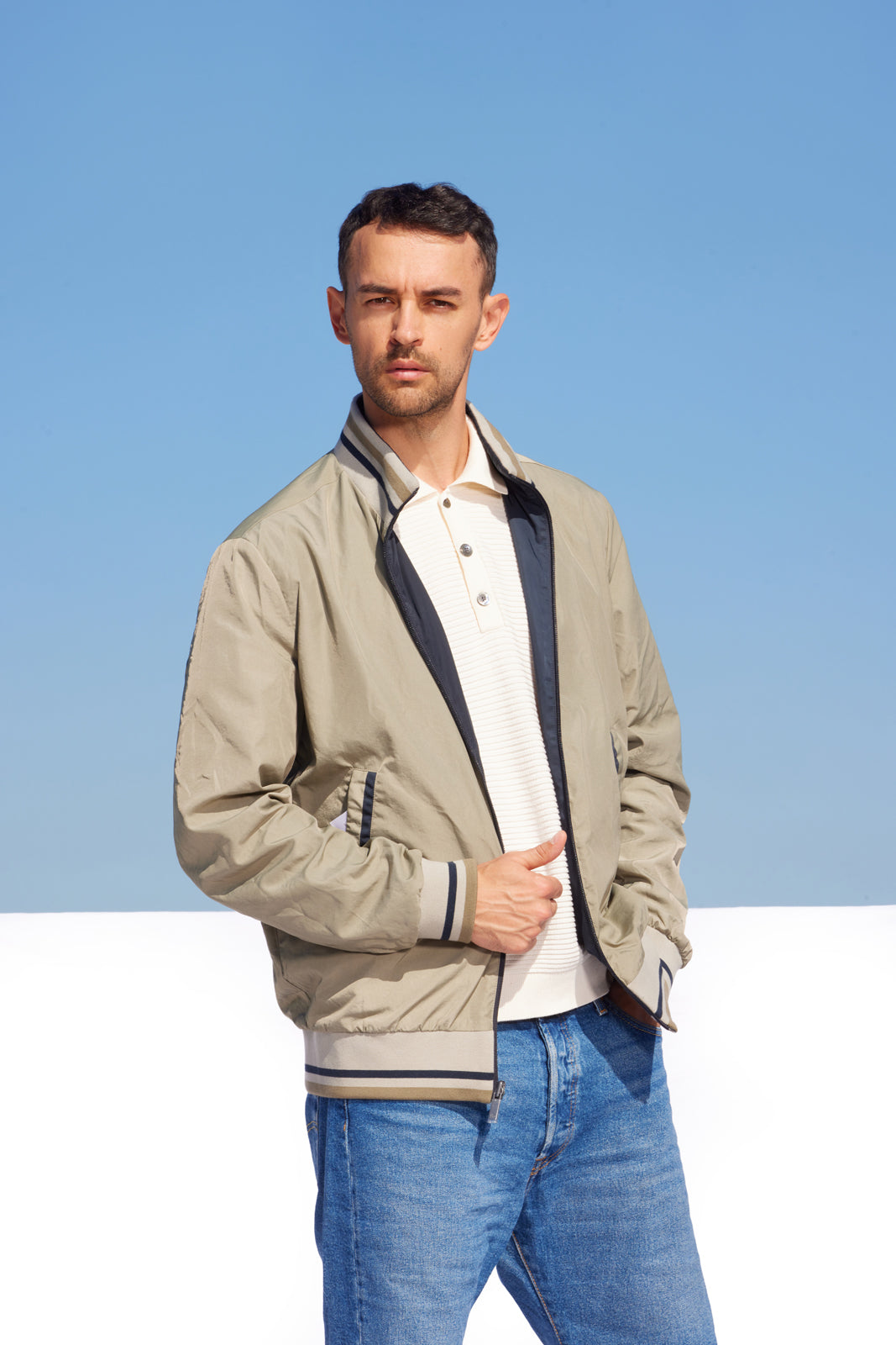 Geacă reversibilă bărbați LUSIO, dark navy / reverse spray green