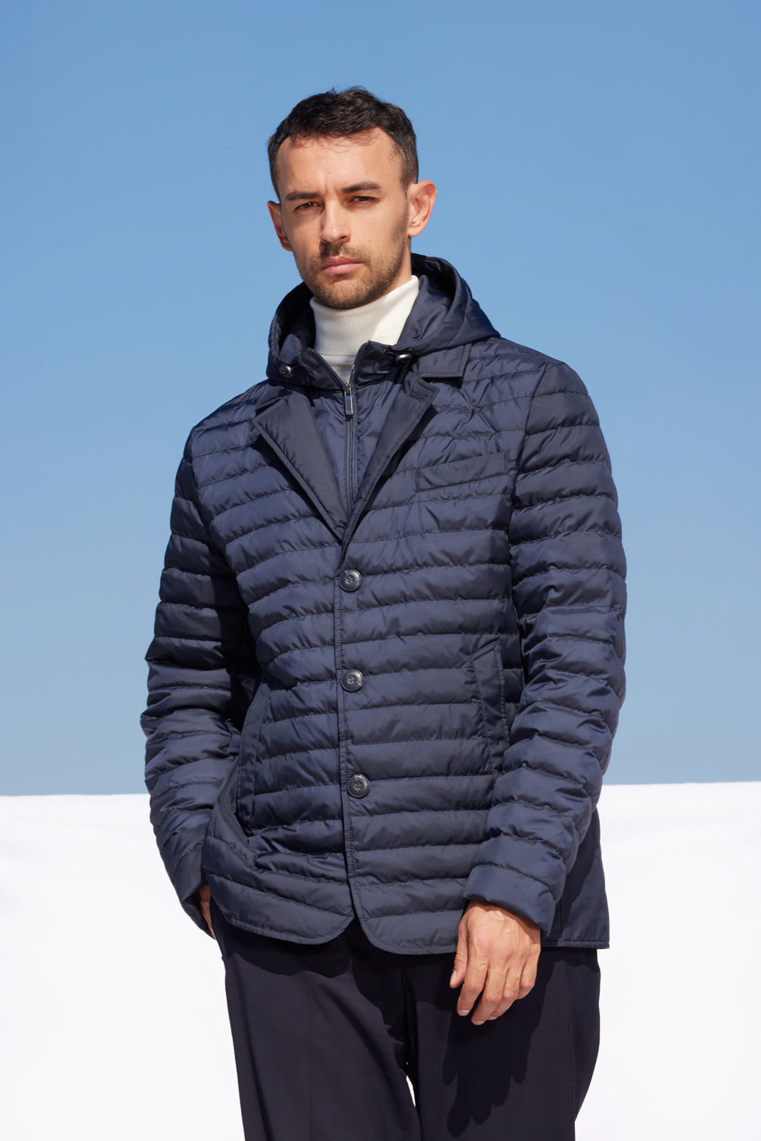 Geacă de bărbat model MATIO — ombre blue