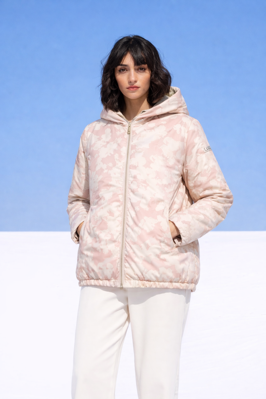 Geacă reversibila damă OBI, milk / reverse print