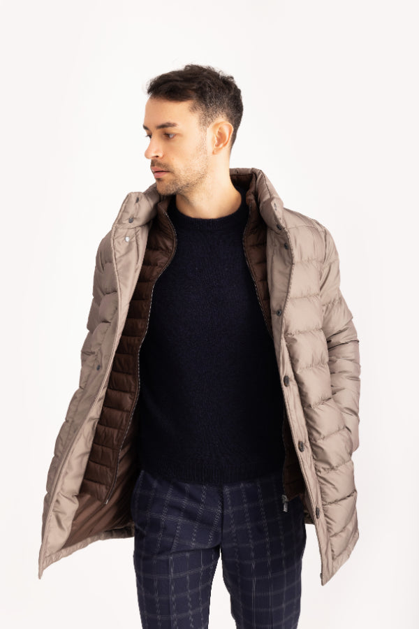 Geacă Matlasată pentru Bărbați LUI Beige