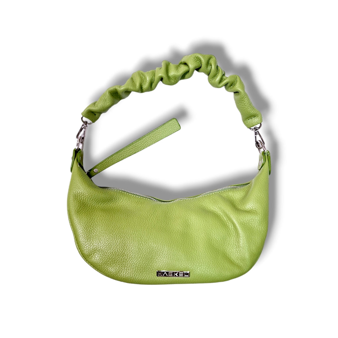 Geantă damă din piele naturală Baguette Green Soft – Verde | Made in Italy