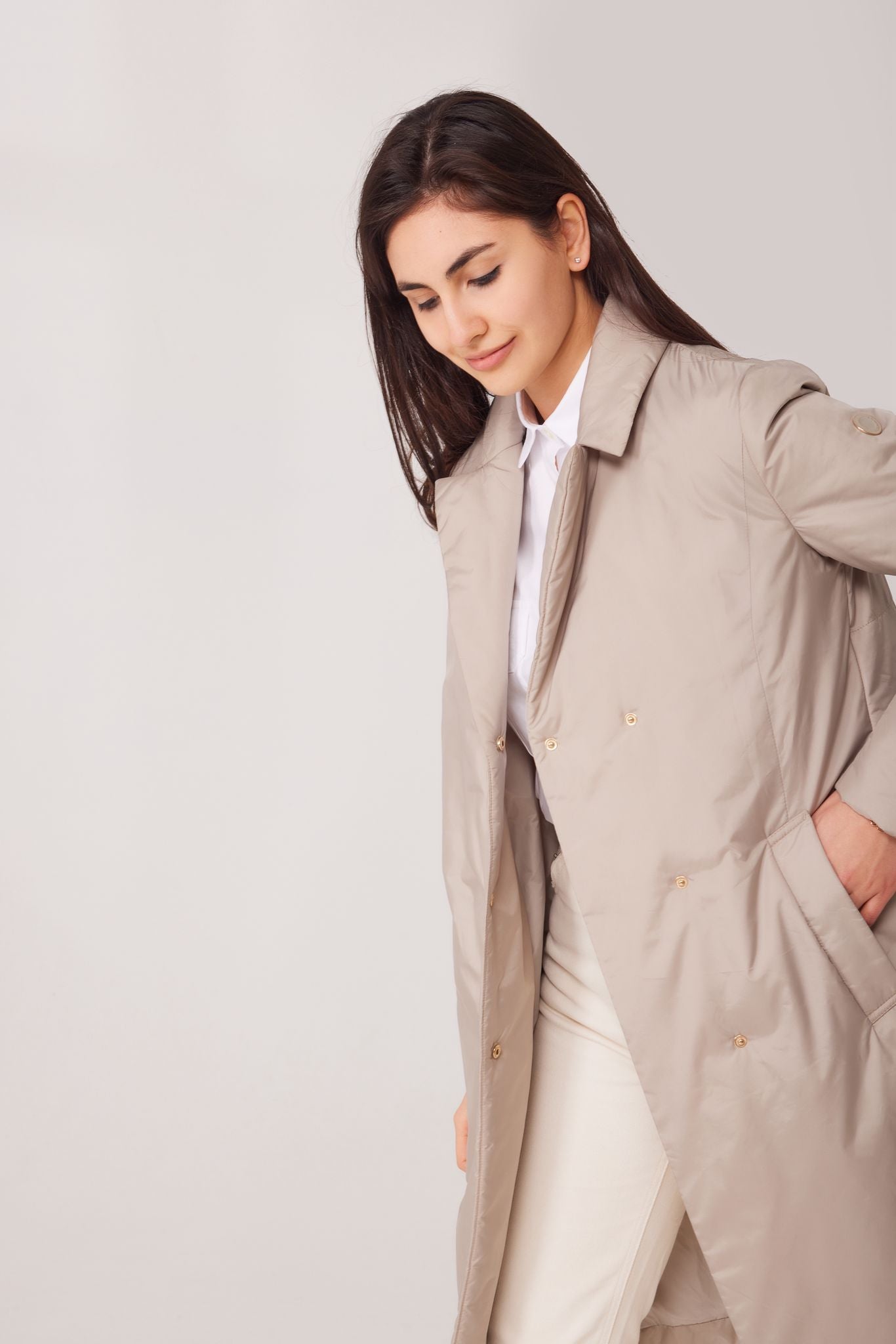 Palton de damă model VIKI – stucco