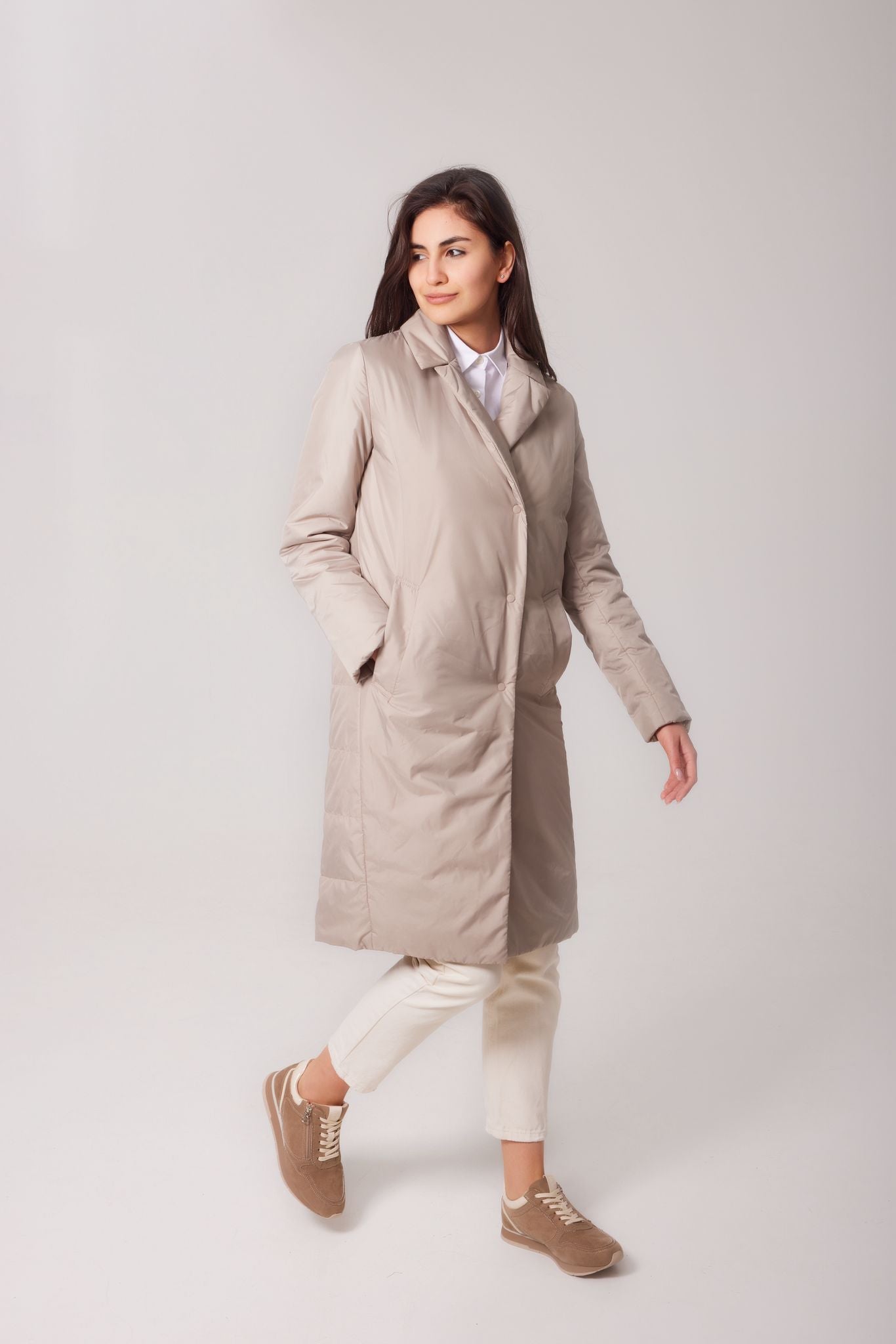 Palton de damă model VIKI – stucco