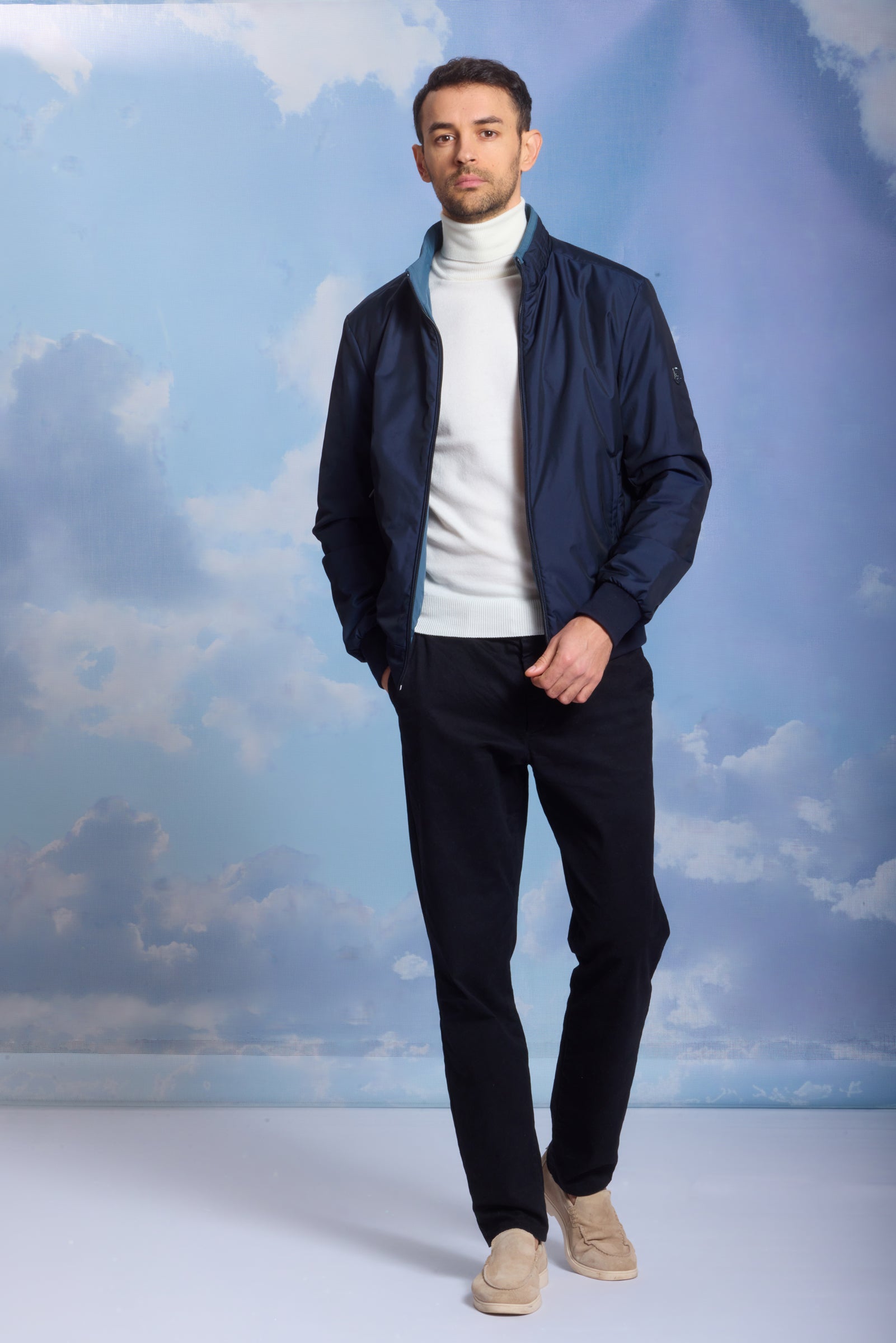 Geacă pentru bărbați ROBIN navy/reverse orion blue