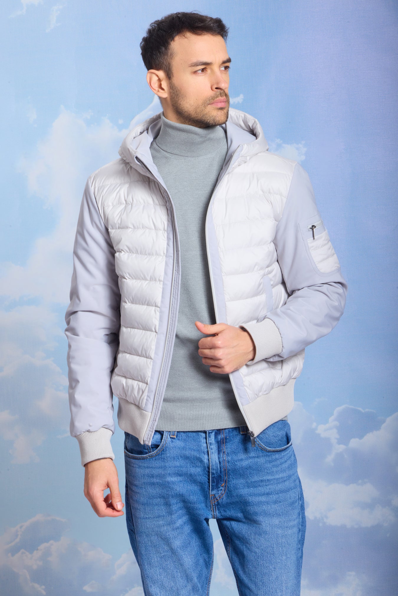 Geacă pentru bărbați DENVER grey violet