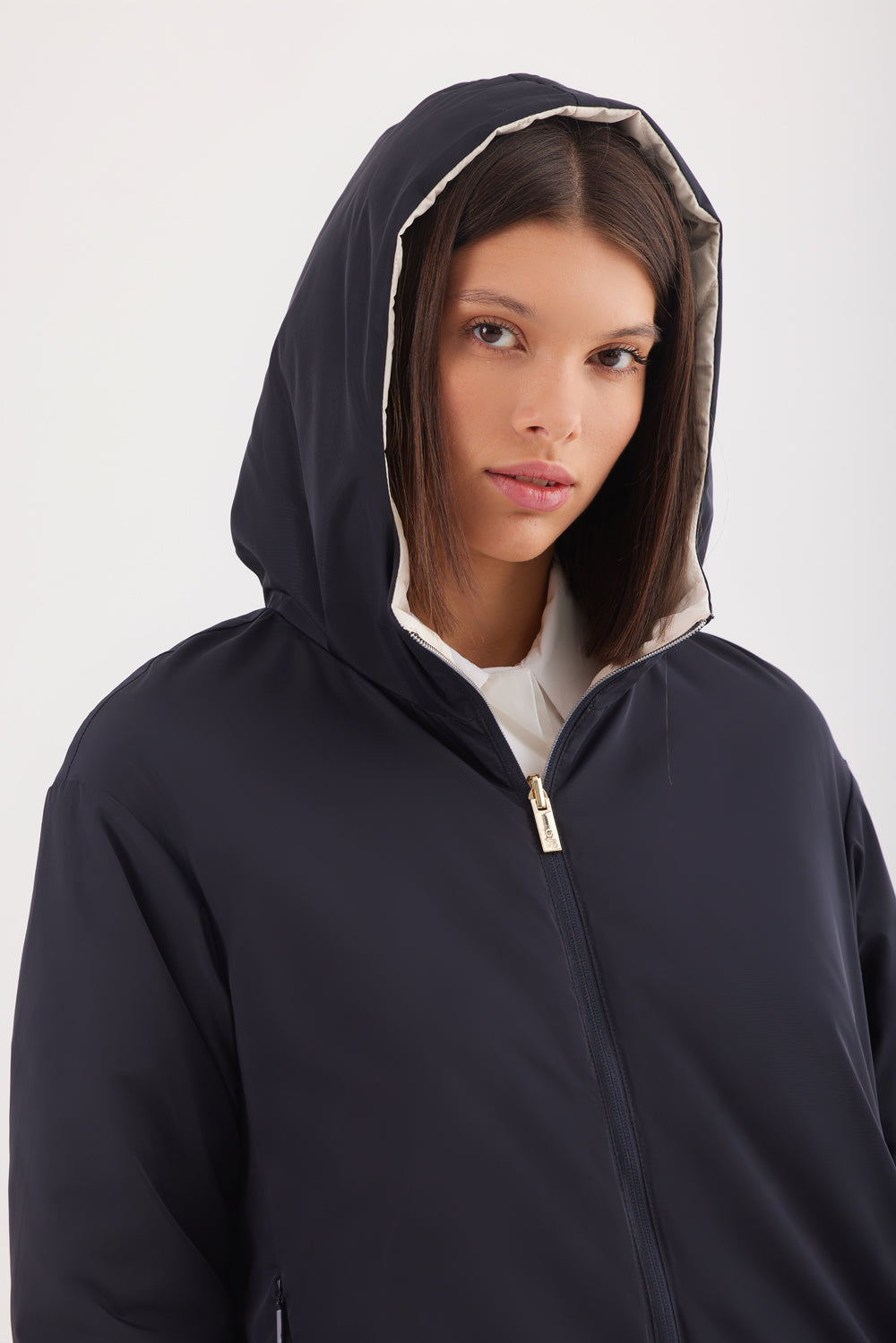 Geacă reversibila damă LERA, black / reverse beige