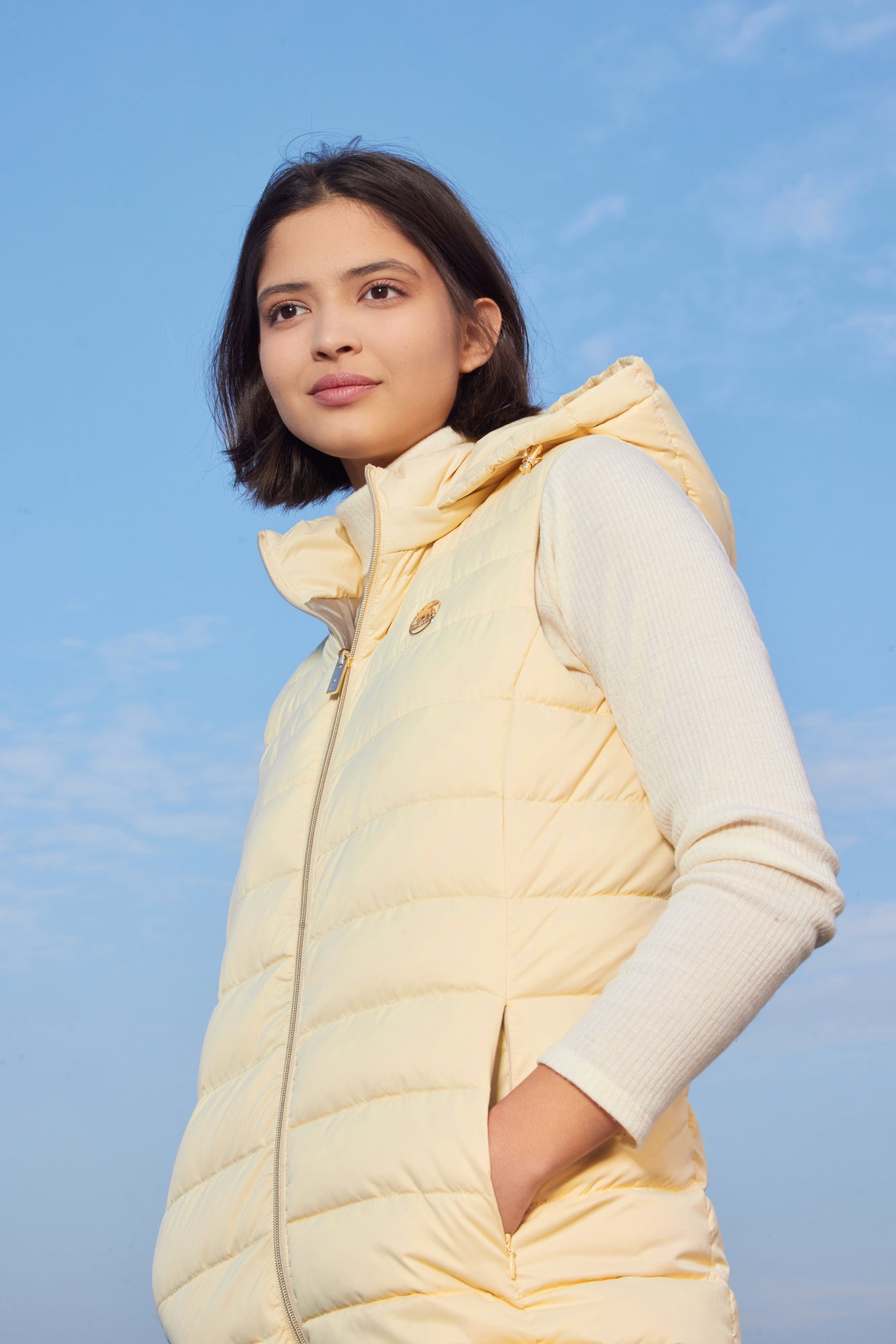 Women's vest VESTA bleached sand