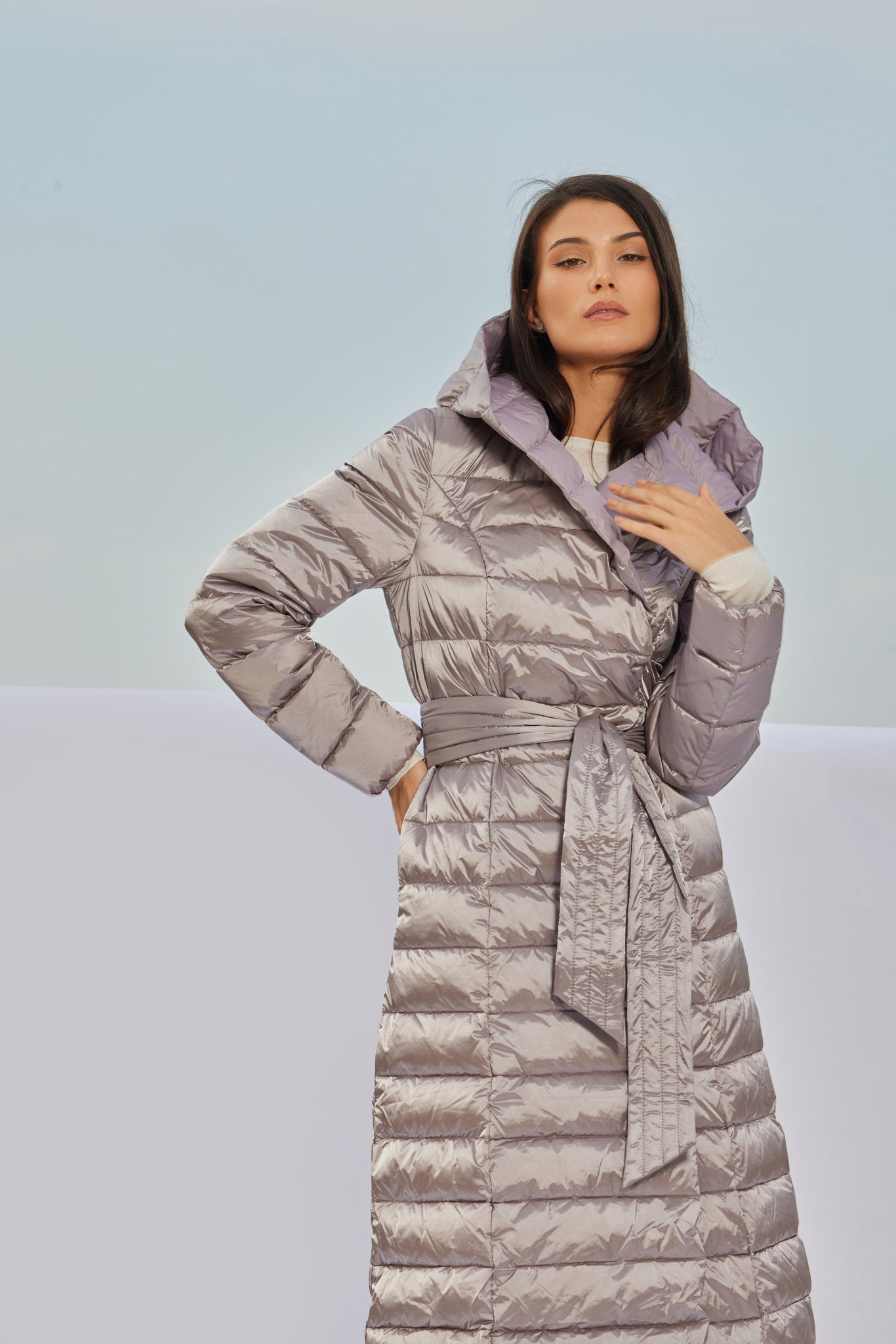 Palton de damă ROMINDA gull gray