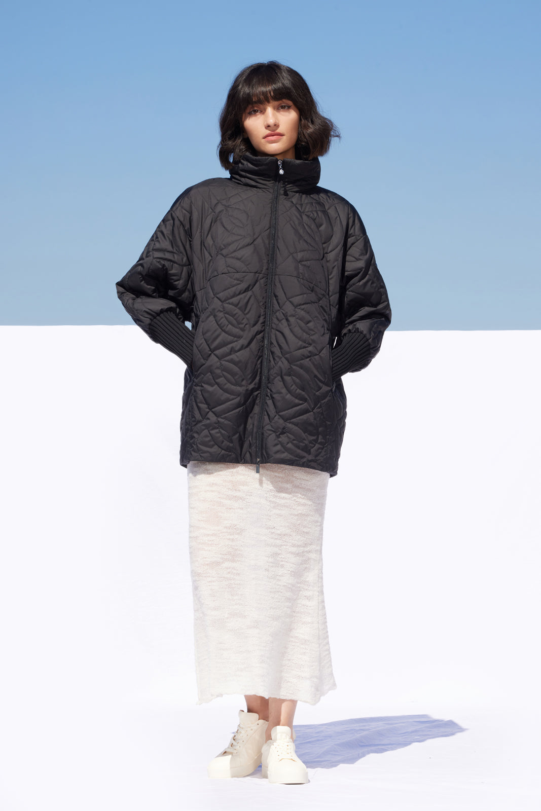 KIASA–Jachetă damă matlasată neagră