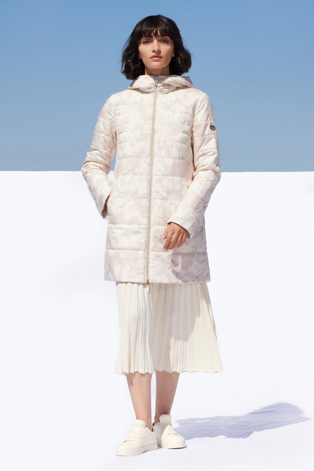 Geacă damă OLGA , reversibilă, print/stucco,