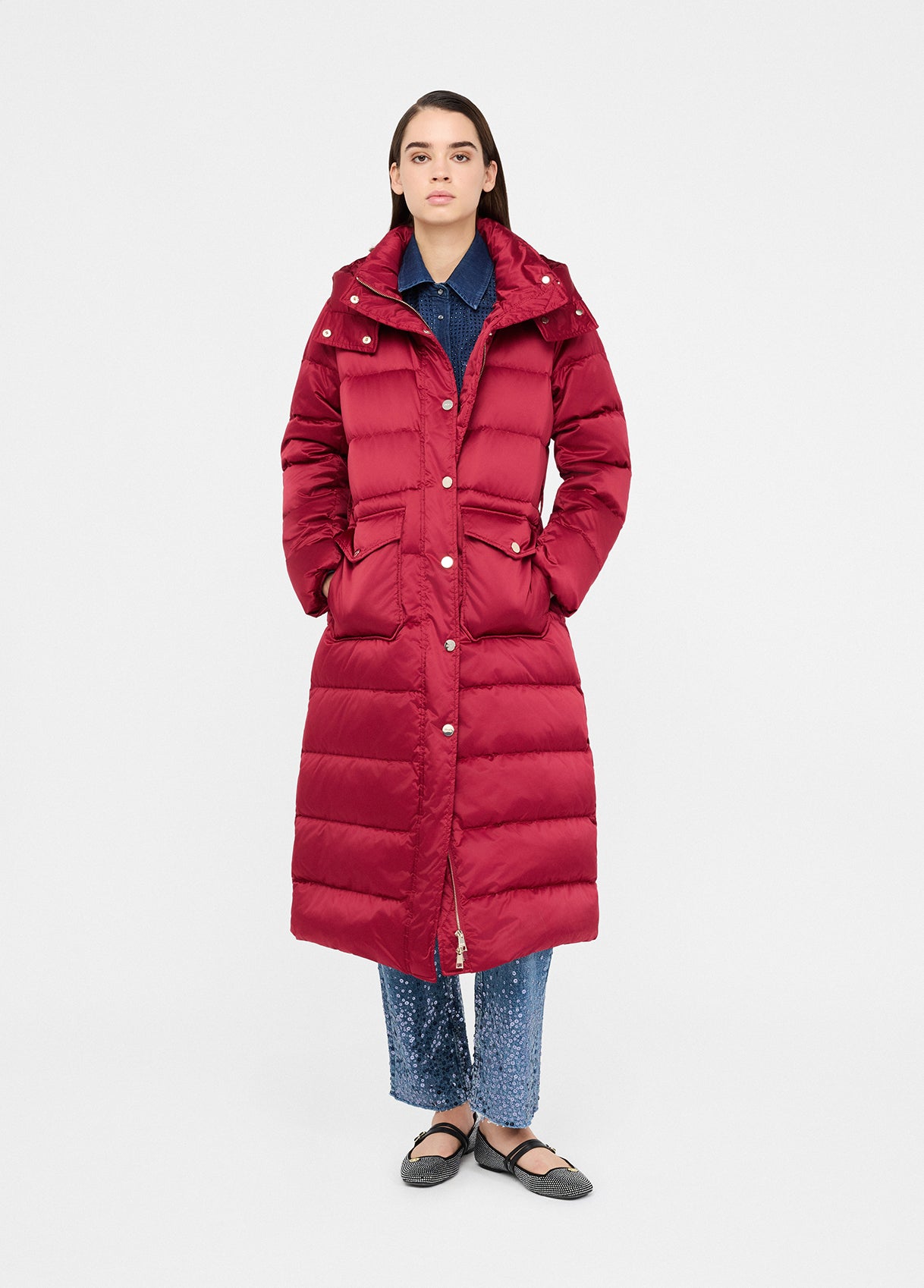 Palton matlasat bordo - Liu Jo