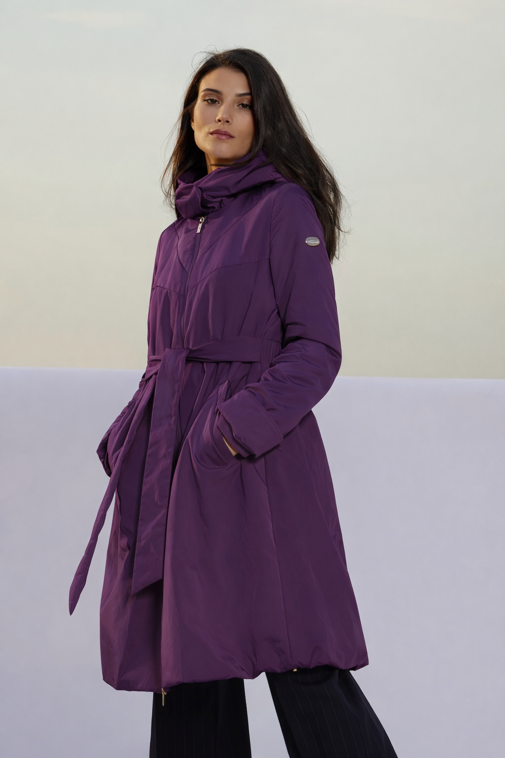 Palton damă RADA, plumb perfect/violet