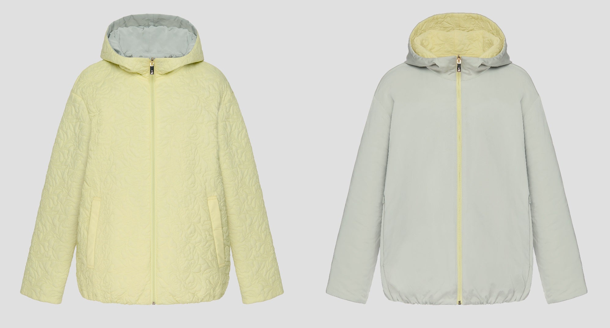 Geacă damă reversibilă LERIA , wax yellow / reverse pigeon