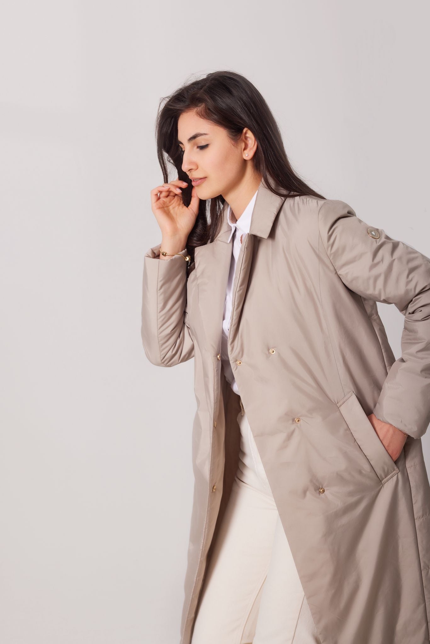 Palton de damă model VIKI – stucco