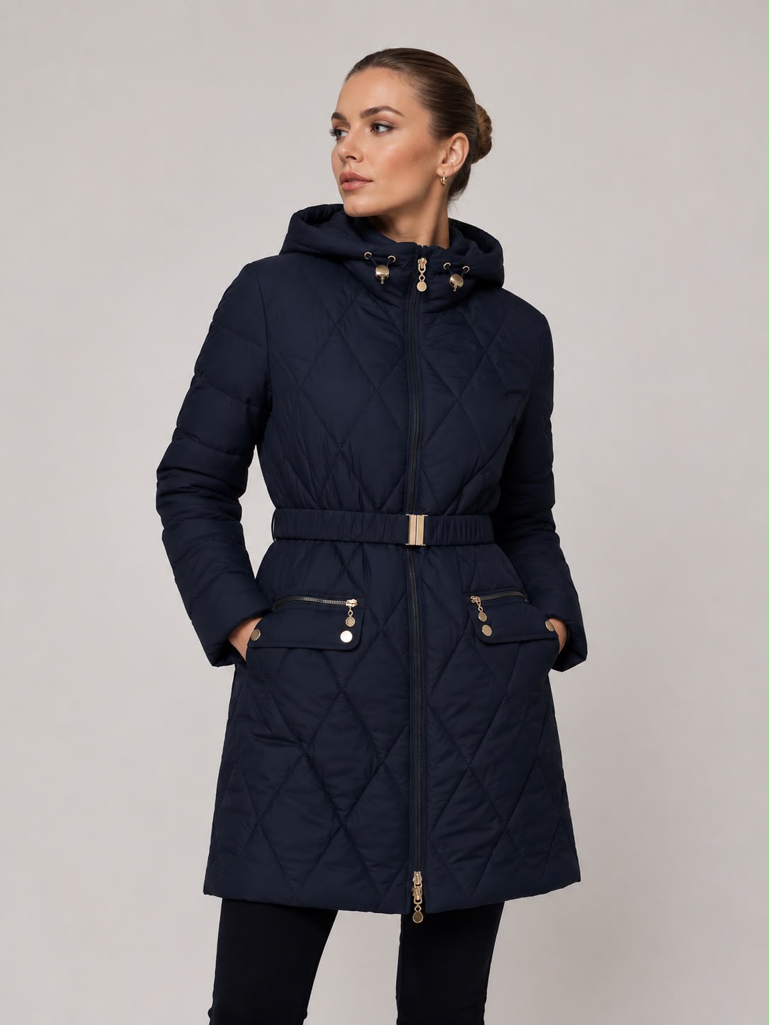 Geacă de damă cu BIO-puf ecologic DORIS navy