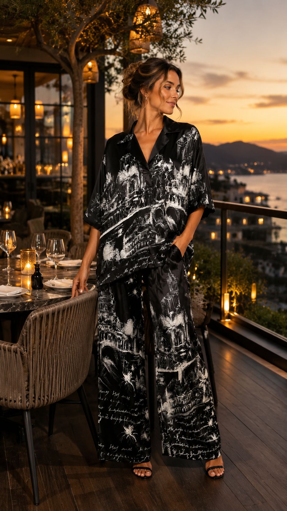 Set damă MONTECARLO artistic black