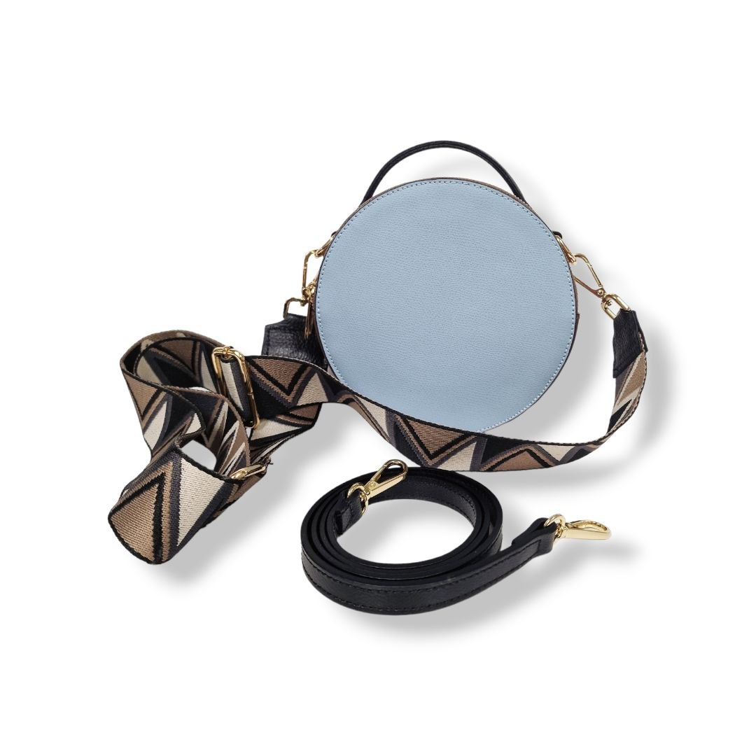 Geantă damă din piele naturală Modena Multicolor Taupe Crossbody | Made in Italy